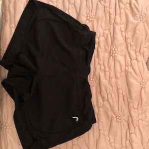 Black running shorts